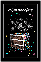 Sparkle Cake Postcard A2514P-ZZ