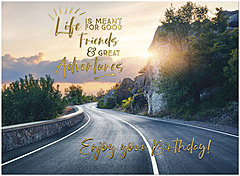 Enjoy the Journey Birthday Card, Scenic Travel Birthday Cards