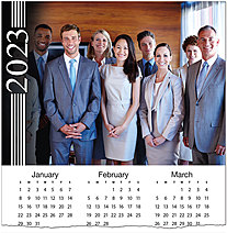 Striped Border Photo Calendar Card D2381U-4A