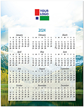 Blue Skies Magnetic Promo Calendar D2599Q-4B