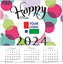 Happy 2024 Logo Calendar Card D2643U-4A
