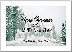 Winter Road Name Card D3358U