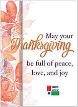 Thanksgiving Peace Logo Card D2986U-4B