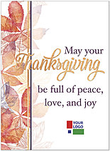 Thanksgiving Peace Logo Card D2986U-4B