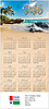 Beach Day Foil Calendar Card C2991U-AAA