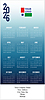 Shades of Blue Logo Calendar Card D3306U-4A