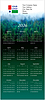Misty Evergreens Logo Top Calendar Card D3308U-4A