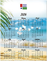 Sparkling Waters Magnetic Promo Calendar D3320Q-4B