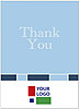 Lt Blue Logo Thank You Card D115D-V