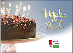 Make A Wish Logo Birthday Card D8031U-4W