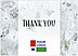 Grey Marble Logo Thank You Card D8048D-V